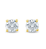 Lab Diamond Stud Earrings 0.30ct H/si Quality In 9k Gold - 3.6mm