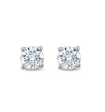 Lab Diamond Stud Earrings 0.10ct H/si Quality In 9k White Gold - 2.4mm