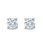 Lab Diamond Stud Earrings 0.20ct H/si Quality In 9k White Gold - 3mm