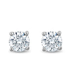 Lab Diamond Stud Earrings 0.30ct H/si Quality In 9k White Gold - 3.6mm