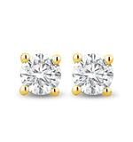 Lab Diamond Stud Earrings 0.50ct H/si Quality In 9k Gold -  4.2mm