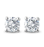 Lab Diamond Stud Earrings 1.00ct H/si Quality In 9k White Gold - 5.2mm