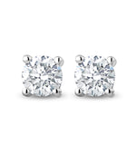 Lab Diamond Stud Earrings 0.50ct H/si Quality In 9k White Gold - 4.2mm