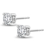 Lab Diamond Stud Earrings 0.50ct H/si Quality In 9k White Gold - 4.2mm