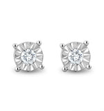 Lab Diamond Stud Earrings 5mm 0.10ct H/si In 925 Silver