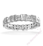 Mens 1ct H/si Diamond 18k White Gold Full Band Ring