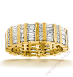 Mens 2ct G/vs Diamond 18k Gold Full Band Ring