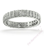 Mens 2ct H/si Diamond 18k White Gold Full Band Ring Item