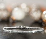 Chloe Lab Diamond Tennis Bracelet  3.00ct H/si Set In 9k White Gold