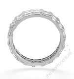 Mens 2ct G/vs Diamond 18k White Gold Full Band Ring