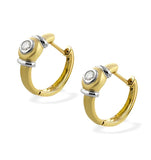 Diamond 0.12ct And 9k Gold Earrings - Rtc-h3605