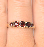Garnet Ring 9k Yellow Gold Item A3790