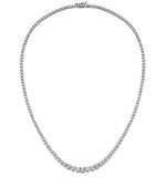 Diamond Necklace Tara 10.00ct Look In 18k White Gold D3497