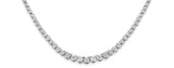 Diamond Necklace Tara 10.00ct Look In 18k White Gold D3497