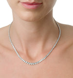 Diamond Necklace Tara 10.00ct Look In 18k White Gold D3497
