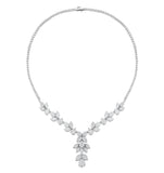 Diamond Necklace - Pyrus - 8.5ct Of H/si Diamonds In 18k White Gold