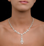 Diamond Necklace Vintage Halo 8.30ct H/si In 18k White Gold