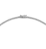 Lab Diamond Tennis Necklace 3ct H/si Quality In 9k White Gold