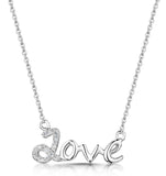 Diamond Stellato Love Necklace 0.04ct In 9k White Gold