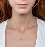 Diamond Stellato Love Necklace 0.04ct In 9k White Gold