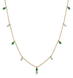Emerald And Diamond Necklace In 18k Gold - Vivara Collection