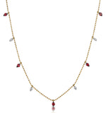 Ruby And Diamond Necklace In 18k Gold - Vivara Collection