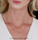 Ruby And Diamond Necklace In 18k White Gold - Vivara Collection