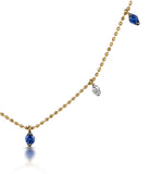 Sapphire And Diamond Necklace In 18k Gold - Vivara Collection