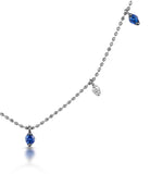 Sapphire And Diamond Necklace In 18k White Gold - Vivara Collection