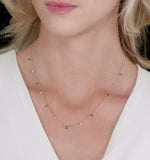 Sapphire And Diamond Necklace In 18k Gold - Vivara Collection