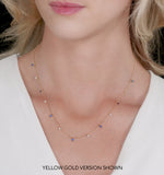 Sapphire And Diamond Necklace In 18k White Gold - Vivara Collection