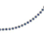 1.09ct Sapphire And Diamond Stellato Necklace In 9k White Gold