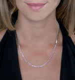 1.17ct Ruby And Diamond Stellato Necklace In 9k White Gold