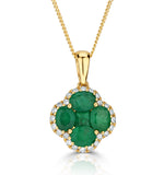 Emerald 1.04ct And Diamond 18k Yellow Gold Alegria Necklace