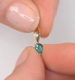 Emerald 0.33ct 9k Yellow Gold Pendant Necklace