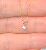 Diamond Solitaire Necklace 0.10ct Diamond 9k Yellow Gold