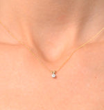 Diamond Solitaire Necklace 0.10ct Diamond 9k Yellow Gold