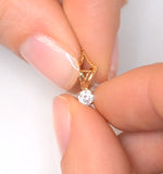 Diamond Solitaire Necklace 0.15ct Diamond 9k Yellow Gold