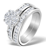 Matching Diamond Engagement And Wedding Ring 1.46ct Platinum