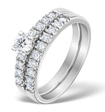 Matching Diamond Engagement And Wedding Ring 0.66ct 18k Gold