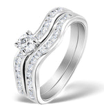 Matching Diamond Engagement And Wedding Ring 0.71ct Platinum