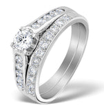 Matching Diamond Engagement And Wedding Ring 0.71ct 18k Gold
