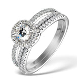 Matching Diamond Engagement And Wedding Ring 1ct Si1 18k Gold