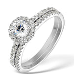Matching Diamond Engagement And Wedding Ring 1ct Vs2 18k Gold