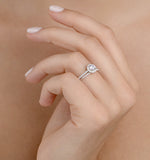 Matching Diamond Engagement And Wedding Ring 1ct Vs1 18k Gold