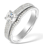 Matching Diamond Engagement - Wedding Ring 1.25ct Si1 18k Gold