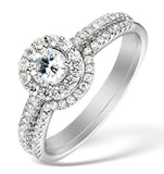 Matching Diamond Engagement And Wedding Ring 1ct Si1 18k Gold