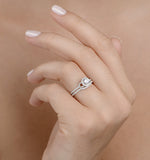 Matching Diamond Engagement And Wedding Ring 1ct Si2 18k Gold