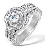 Matching Diamond Engagement And Wedding Ring 1ct Si1 18k Gold