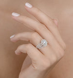 Matching Diamond Engagement And Wedding Ring 1ct Vs1 18k Gold